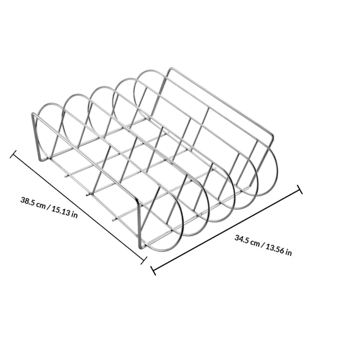 MAGICLULU Supporto per Costine e Facile da Pulire in Acciaio Inossidabile per Barbecue, Design Ergonomico Utensile per Grigliate a Casa e Picnic