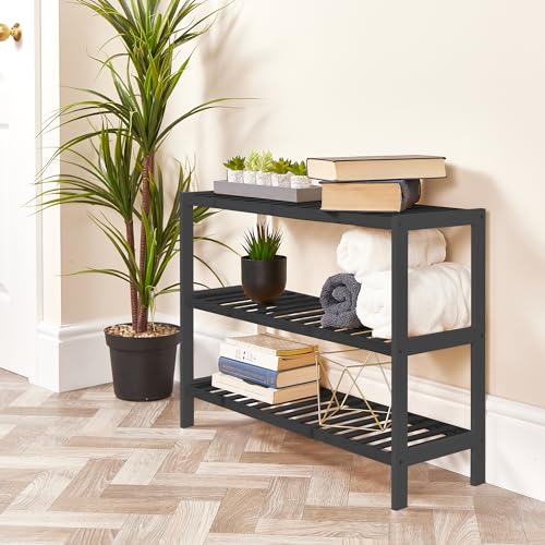 KEPLIN 3 Tier Natural Bamboo Shoe Rack Easy Assembly & Strong Design Stand Shelf Organiser Ideal for Corridor,Bedroom,Bathroom,Hallway & Small Spaces Large Capacity Up to 9 Pairs of Shoes(55x70x25cm) - Image 6