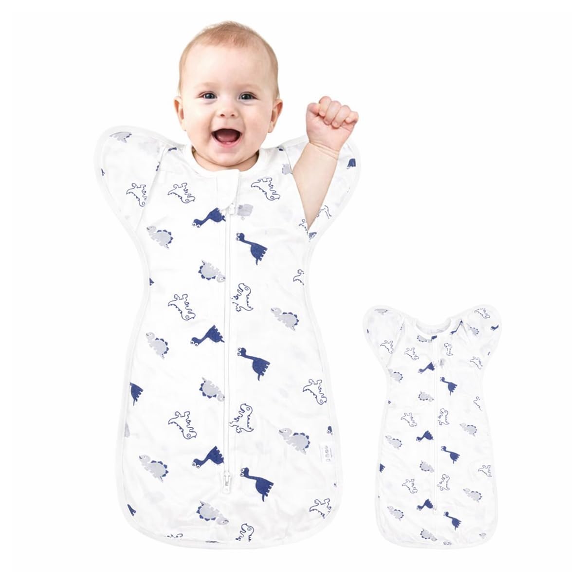 SNOWIE SOFT® Baby Swaddles for Newborns, Bamboo Cotton Baby Swaddle Wrap for Newborns Arms Up Baby Sleeping Blanket Zipping Sleeping Bag Newborn Sleep Sacks for Startle Reflex for 0-6 Months-image-21