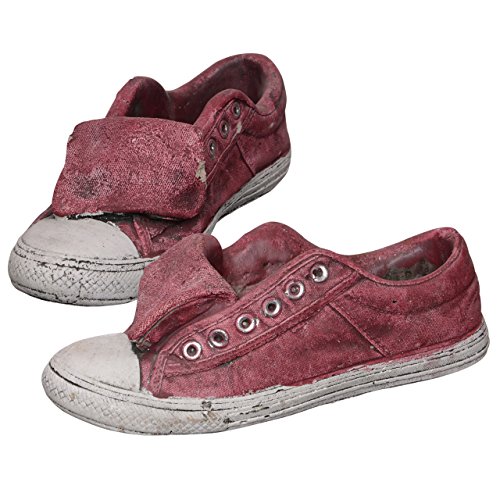 Nature by Kolibri Turnschuh Blumentopf aus Beton Gartendekoration Pflanzenschale Turnschuhe in rot 27 cm x 11 cm x 10 cm