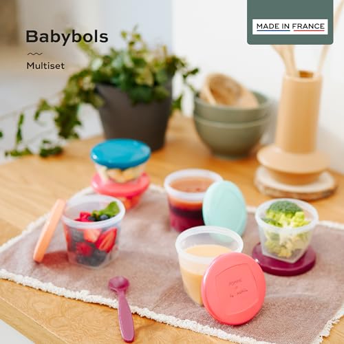 Image of Babymoov Air Tight Leak Proof Storage Food Containers Set (12 Pack), 12pcs + 3 Spoons