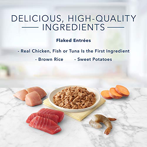 Blue Buffalo Tastefuls Natural Flaked Wet Cat Food Variety Pack, Tuna, Chicken, Fish & Shrimp Entrées in Gravy 3-oz Cans… - Image 4