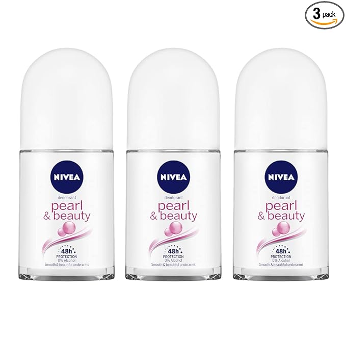 Nivea Deodorant Roll On for Men, Pearl & Beauty, 50ml, (Pack of 3) at Rs. 398