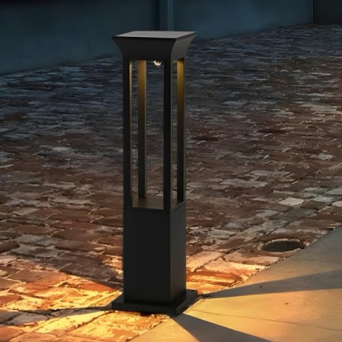 Modern Solar LED Landscape Light - IP65 Waterproof Aluminum Bollard Lamp for Pathways, Gardens, Driveways & Courtyards - Outdoor Lighting Solution