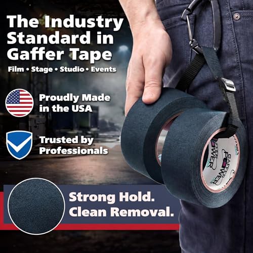 Image of Gaffer Power Midnight Blue Gaffer Tape 2 inch x 30 Yards - No Residue, Made in USA, Professional Grade, Non-Reflective Matte Cloth Tape for Stage, Photography & Cable Management