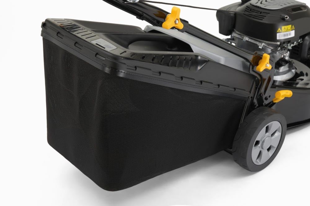 Alpina Cortacésped de Gasolina AL5 46 SA, Ancho de Corte 46 cm, Motor de 139 CC (2200 W) con tracción Posterior, hasta 1200 m², Bolsa de Recogida de 60 l, Altura de Corte Regulable en 6 Posiciones