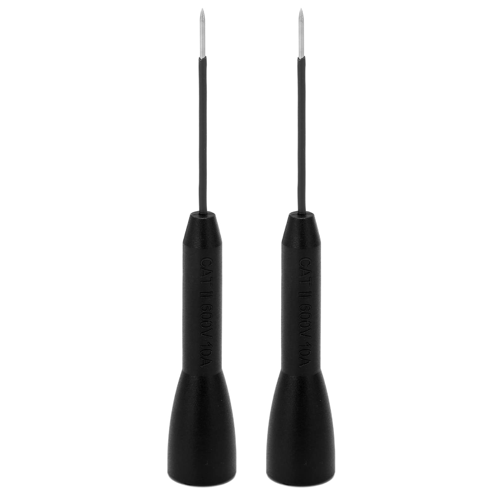 Cocoarm Sonda Testowa PA Mosiężna Sonda Igłowa CAT II 600 V 10 A do Testowania Kabli Multimetrem, Ochrona Izolacji, Brak Przecinania Drutu, Prosta Obsługa Przy Kontroli Obwodu (BLACK)