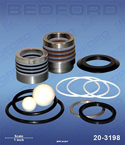 Bedford Precision 20-3198 Kit de reparación para GMax II 7900, TexSpray 7900 / Mark X - Reemplazo para Graco 17A-578