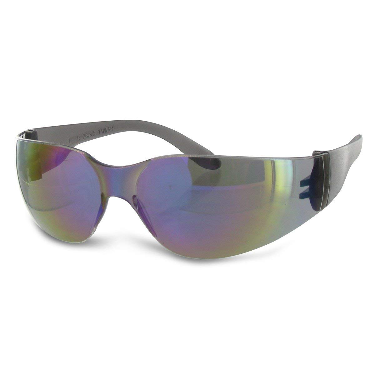 Rainbow Mirror Safety Glasses, Scratch-Resistant, Wraparound