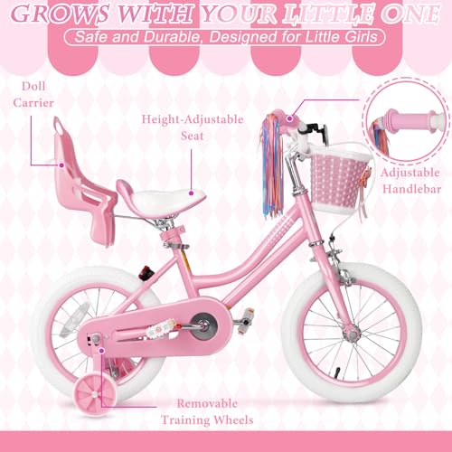Image of Glaf Toddler Girls Bike for Age 2-12 Years Old