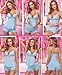 Avidlove Womens Sweetness Cami Set Lace Camisole Lingerie Nightwear Sexy Pajamas Lounge Sets (L, Blue)