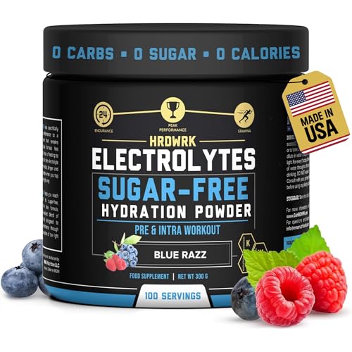 Image of MMA Nutrition HRDWRK Electrolytes Powder with Magnesium, Potassium - Sugar Free Electrolytes Boost Endurance and Reduce Fatigue with This Electrolytes Supplement - Maximum Hydration - Keto Friendly