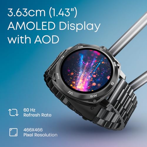 Image of Fastrack Radiant FX3 Smart Watch, 3.63 CM AMOLED Display, Functional Crown, AOD & DND Mode, SingleSync BT Calling, AI Voice Assistant, Women's Health Tracking, 100+ Sports & Smartwatch Faces (Gold)