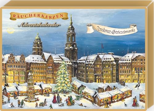 Räucherkerzen Adventskalender mit 24 Crottendorfer Räucherkerzen,...