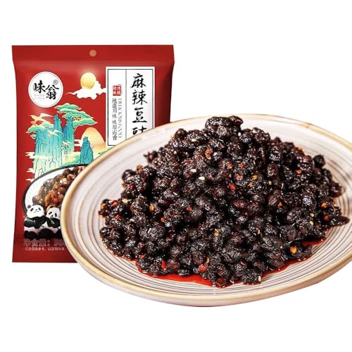 Spicy Fermented Black Beans in packaged 17.6oz, Chili Douchi
