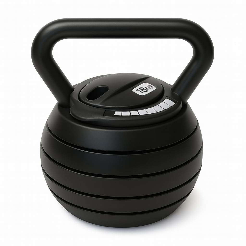 Adjustable Kettlebell Weight Set Exercise Home Gym Fitness Workout 18Kg | Ideal Kettle Bells for Body Toning & Strength Training | Space-Saving Fitness Solution