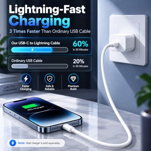 Image of 30W Type C to Lightning Cable Compatible with iPhone