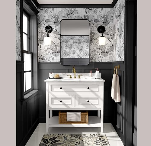 Papier peint de lys abstraits pour relooker une commode ou armoire - 3
