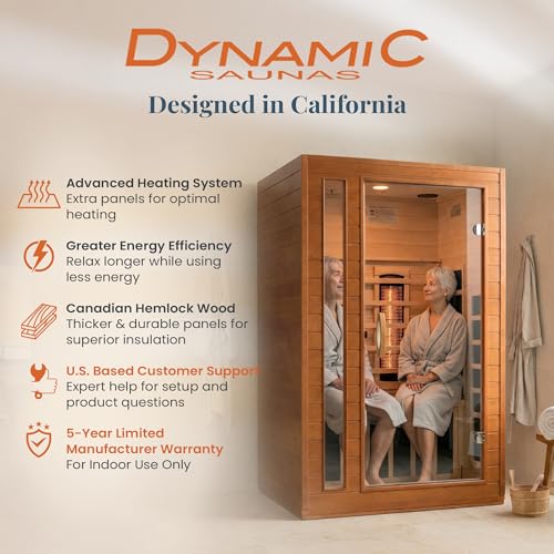 DYNAMIC SAUNAS Cordoba Full Spectrum Infrared Sauna with Red Light Therapy - Image 2