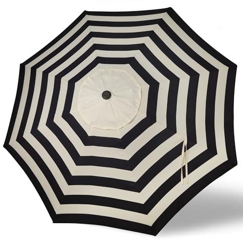 Auvent de rechange pour parasol de marché 2,7m 8 baleines Blissun bâche terrasse