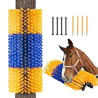 VEVOR Kratzbürste, Pferdebürste mit 2 Schrauben, 51x19x10cm Viehbürste zur Linderung von Juckreiz & zur ständigen Reinigung, Fellpflege, Scheuerbürste, Kratzbaumbürste für Pferde, Schweine & Rinder