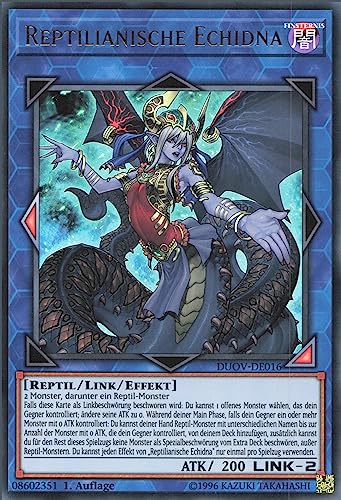 Reptilianische Echidna DUOV-DE016 Ultra Rare Deutsch Near Mint 1. Auflage - Duel Overload - mit ReCollectibles-Versandschutz - für Yu-Gi-Oh!