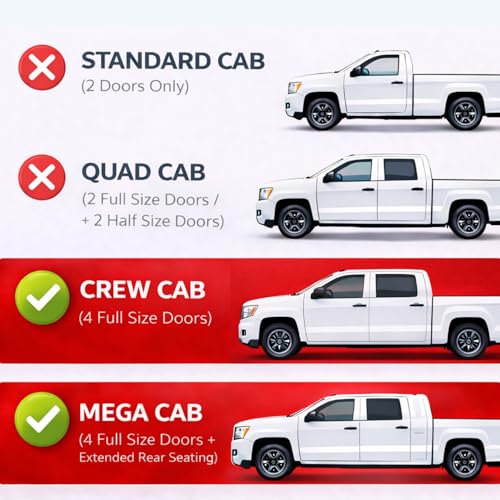 Image of KPY Rain Guards Fit for 2009-2018 RAM 1500 Crew Cab, Out-Channel Window Visors Vent Deflectors 4PC, Truck Accessories for 2019-2024 RAM 1500 Classic, 2010-2025 RAM 2500 3500 (Mega & Crew Cab)