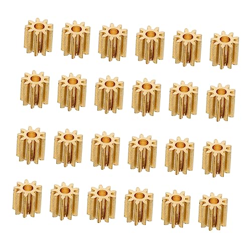 Anneome 20 Stück Kupfer Zahnrad Zähne Bohrung Mechanisches Getriebe Für Spielzeugmodelle Drohnen Diy Antriebsteile Langlebig Robust