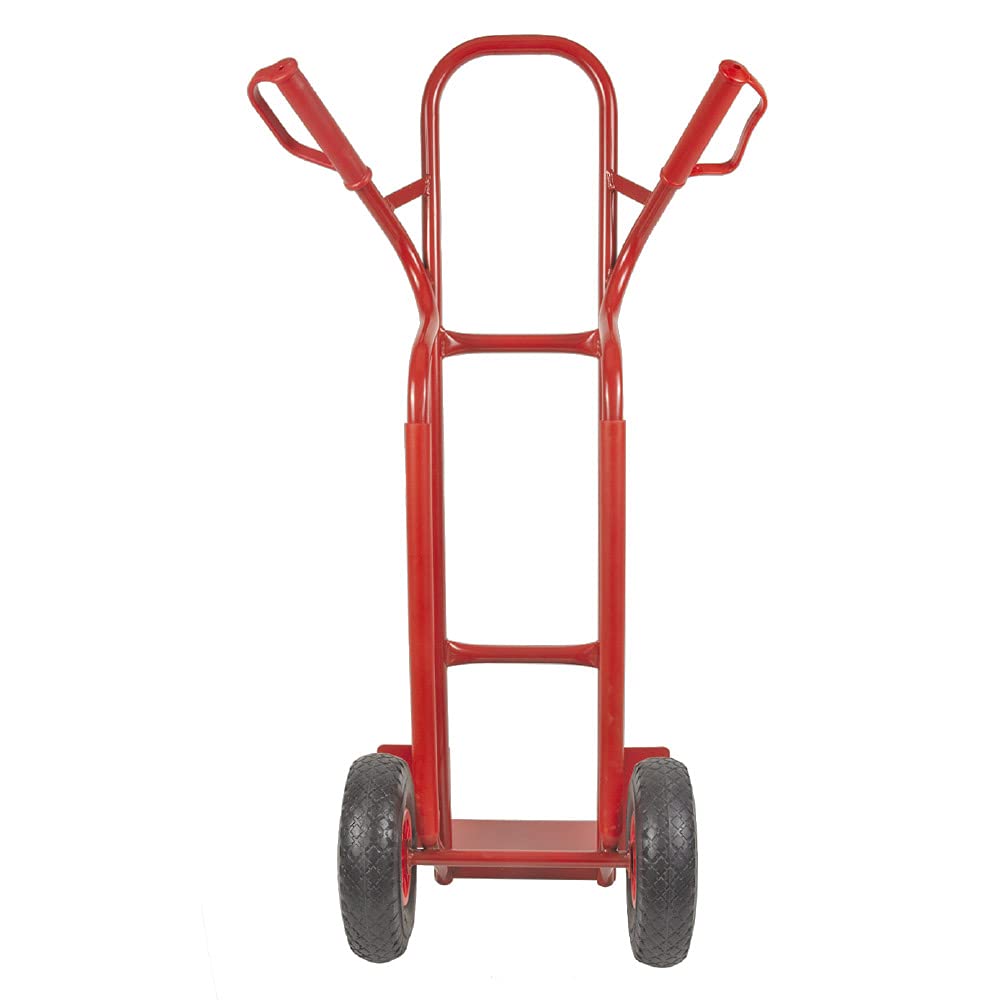 TRESTLES S04 Rot Sackkarre | Stahlgestänge | pannensicheres PU Rad | 250 kg Tragkraft | Treppenrutschkufen | Made in EU