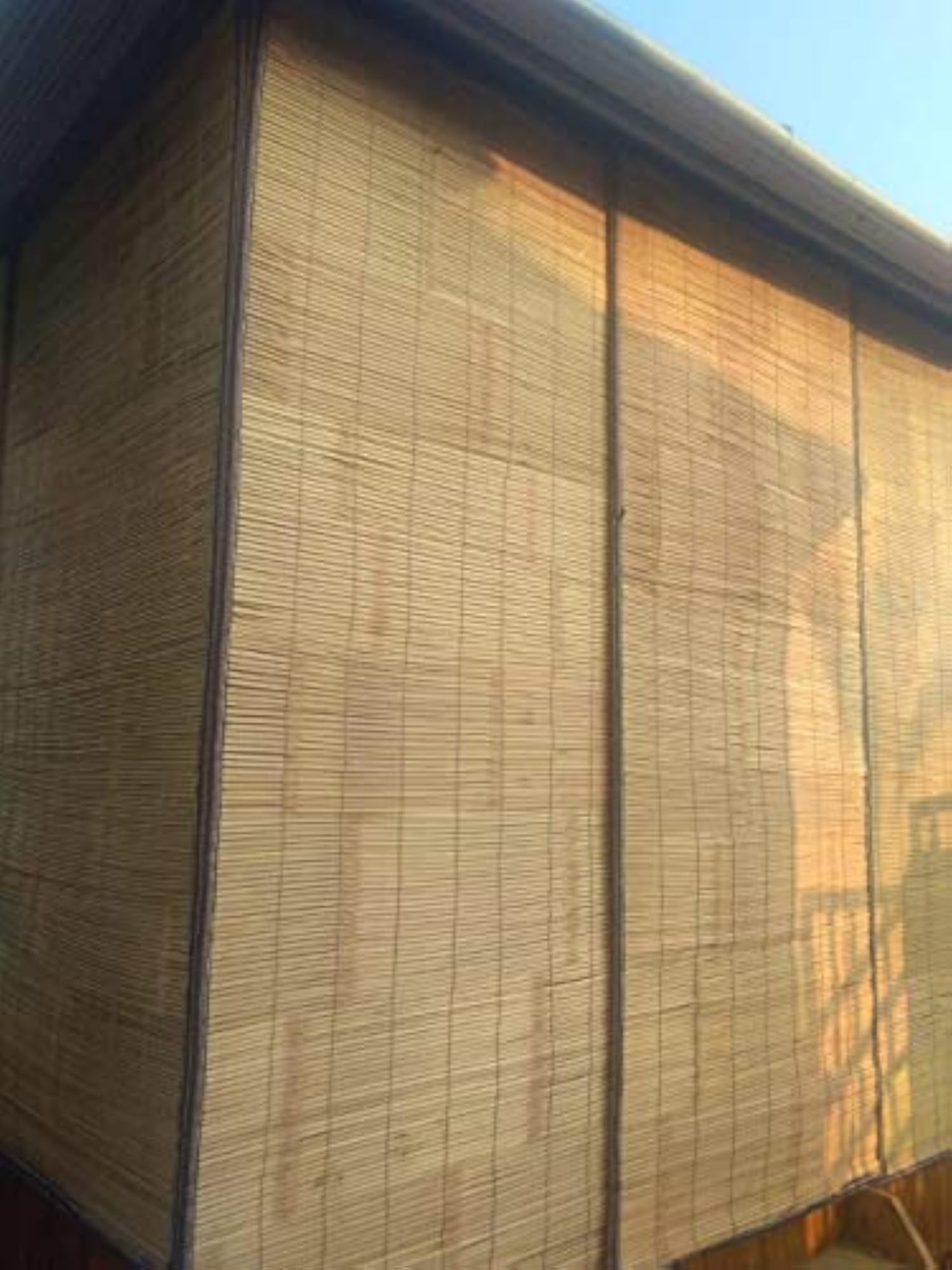 Natural Bamboo Roll-Up Window Shade Blind, Patio