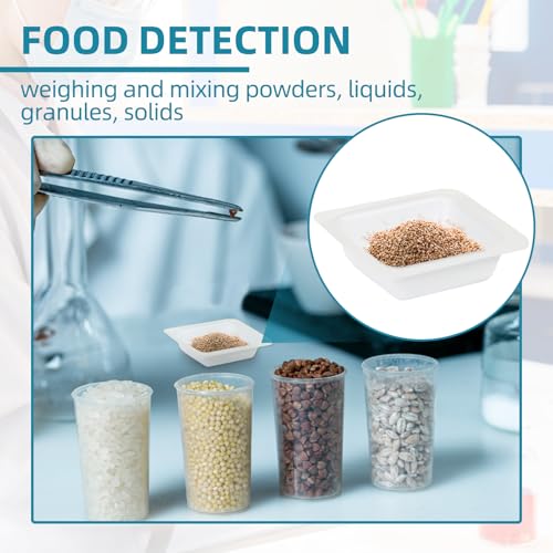 lab weigh boats medium 125pack 100ml square plastic weighing boat for scale anti-static weigh dishes for mixing powder measuring liquid epoxy sample