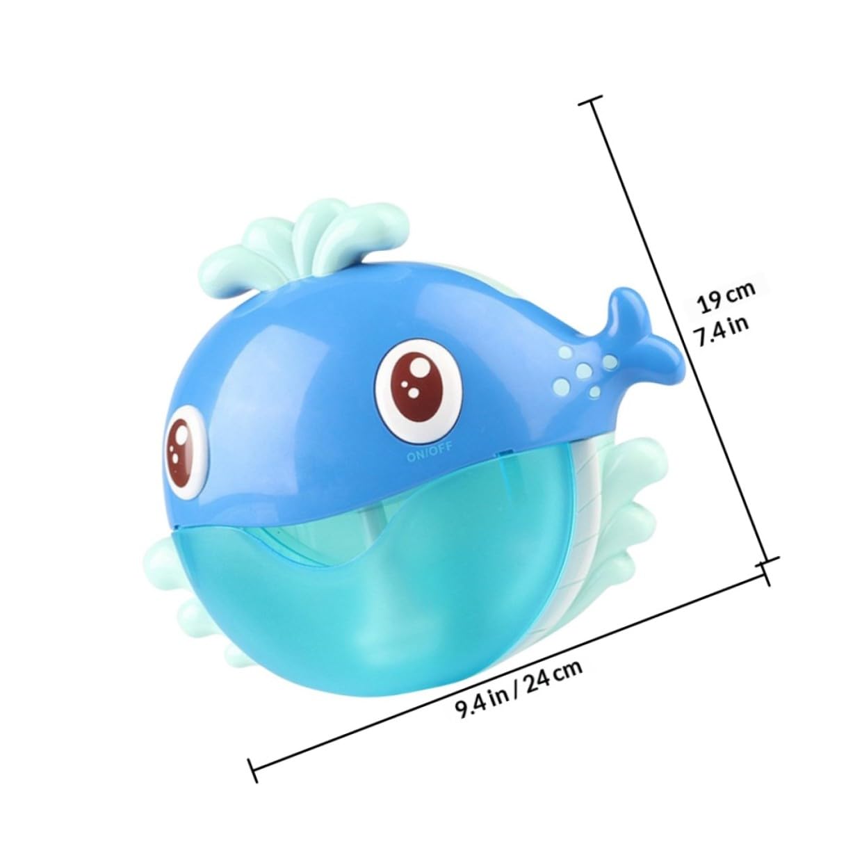 Máquina de Burbujas para Baño Infantil Forma de Ballena, Juguete de Baño de Plástico Seguro, sin Batería, Adecuado Bebés, Control Sencillo y Diseño Compacto para Diversión