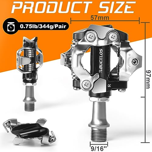 BUCKLOS Dual Sided Clipless Pedals