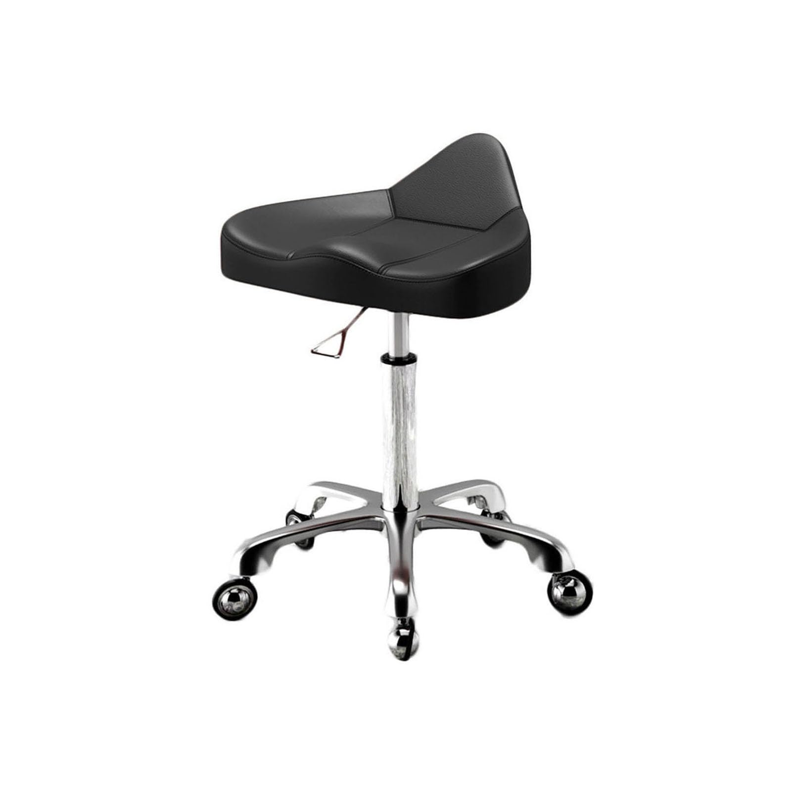 Taburete ergonómico con ruedas, silla giratoria ajustable en altura, resistente para oficina, laboratorio, salón