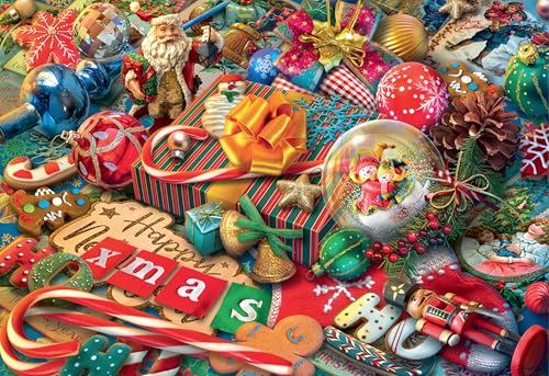 Ceaco - Christmas Chaos - Rompecabezas de 2000 Piezas para Adultos | Arte de Eduard, Hecho en EE.UU., Cartón Reciclado, Tamaño Terminado 38 x 26 pulgadas, Incluye Póster, Arte Enmarcable, Para Regalar miniatura 2