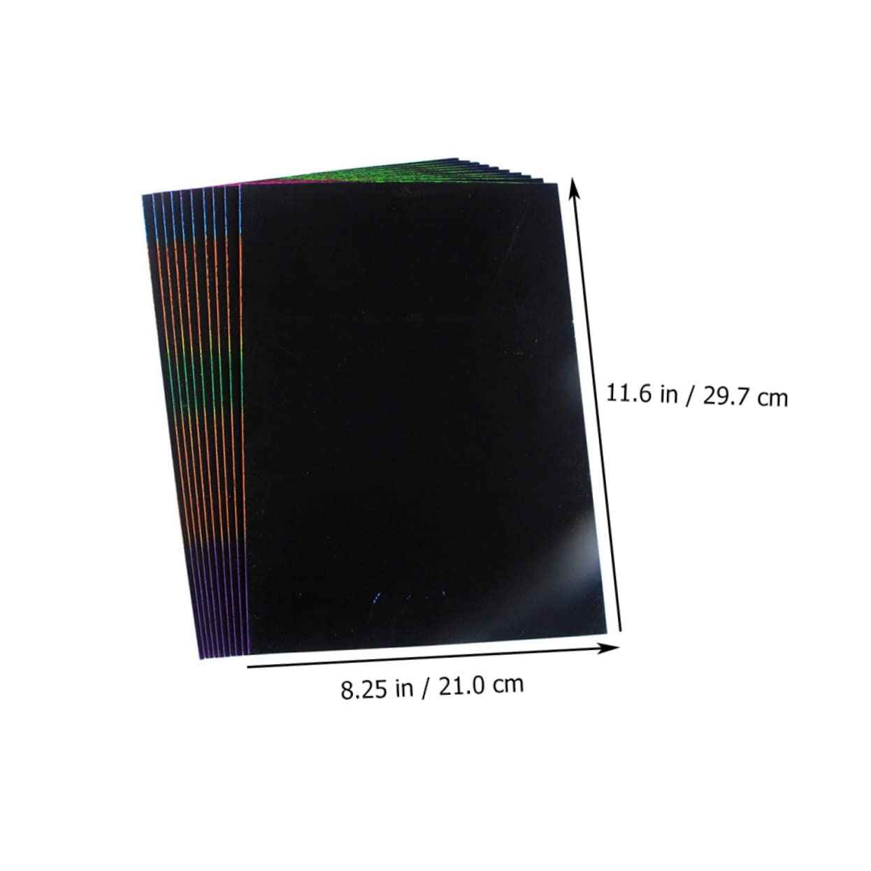 BESPORTBLE 55Pcs Scratch Paper Scratch Off Notes with Wooden Stylus for Classroom and Creative Art Projects