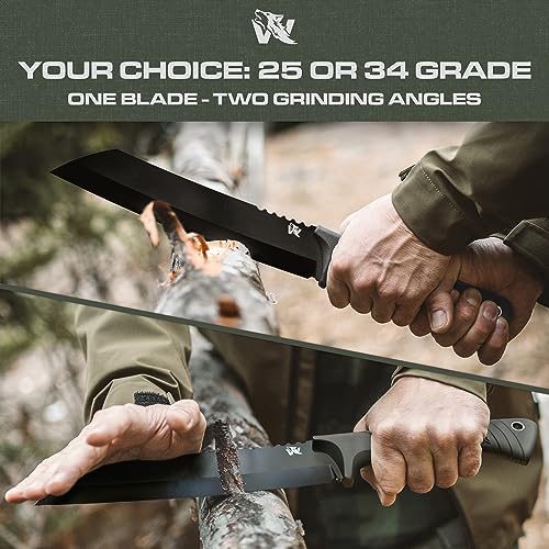 Image of ODENWOLF W Machete - Survival Machete Full Tang with Sheath - Strong D2 Steel Knife Machete for Cutting Trees, for Yard Work, and for Bushcrafting and Big Tactical Knife with TPE-Handle