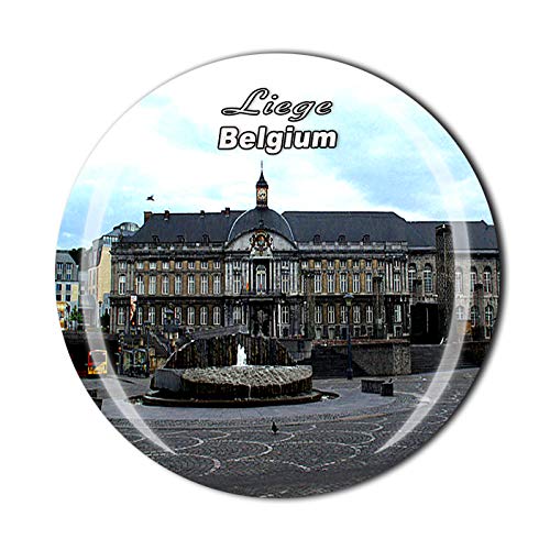 Magnete Frigorifero 3D Liegi Belgio - Souvenir Viaggio In Cristallo 50x50mm
