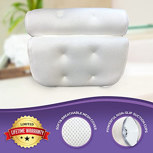 image for Sierra Concepts Bath Pillow and Loofah Sponge for Tub, Headrest, Batht
