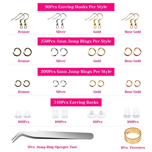 Shynek EH-02 Earring Hooks For Jewelry Making, Shynek 2500Pcs Earring Making Supplies Kit thumb #1