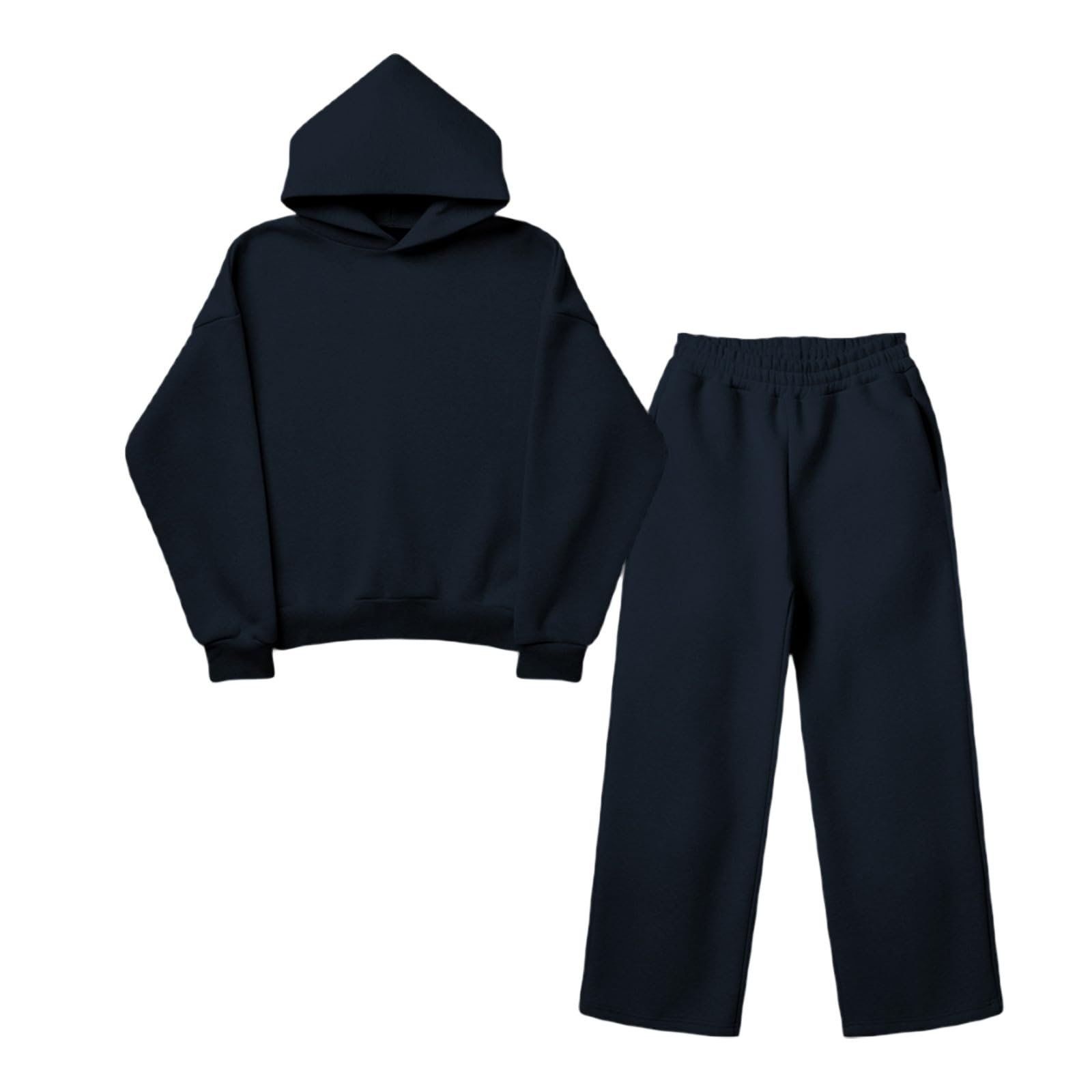 Męski dres do joggingu, jednokolorowy, dwuczęściowy, oversize, dres treningowy, bluza z kapturem i spodnie do biegania, dres sportowy, strój rekreacyjny, strój sportowy, do joggingu, męski