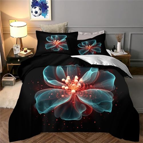 Parure de lit 3D effet néon en microfibre ultra douce