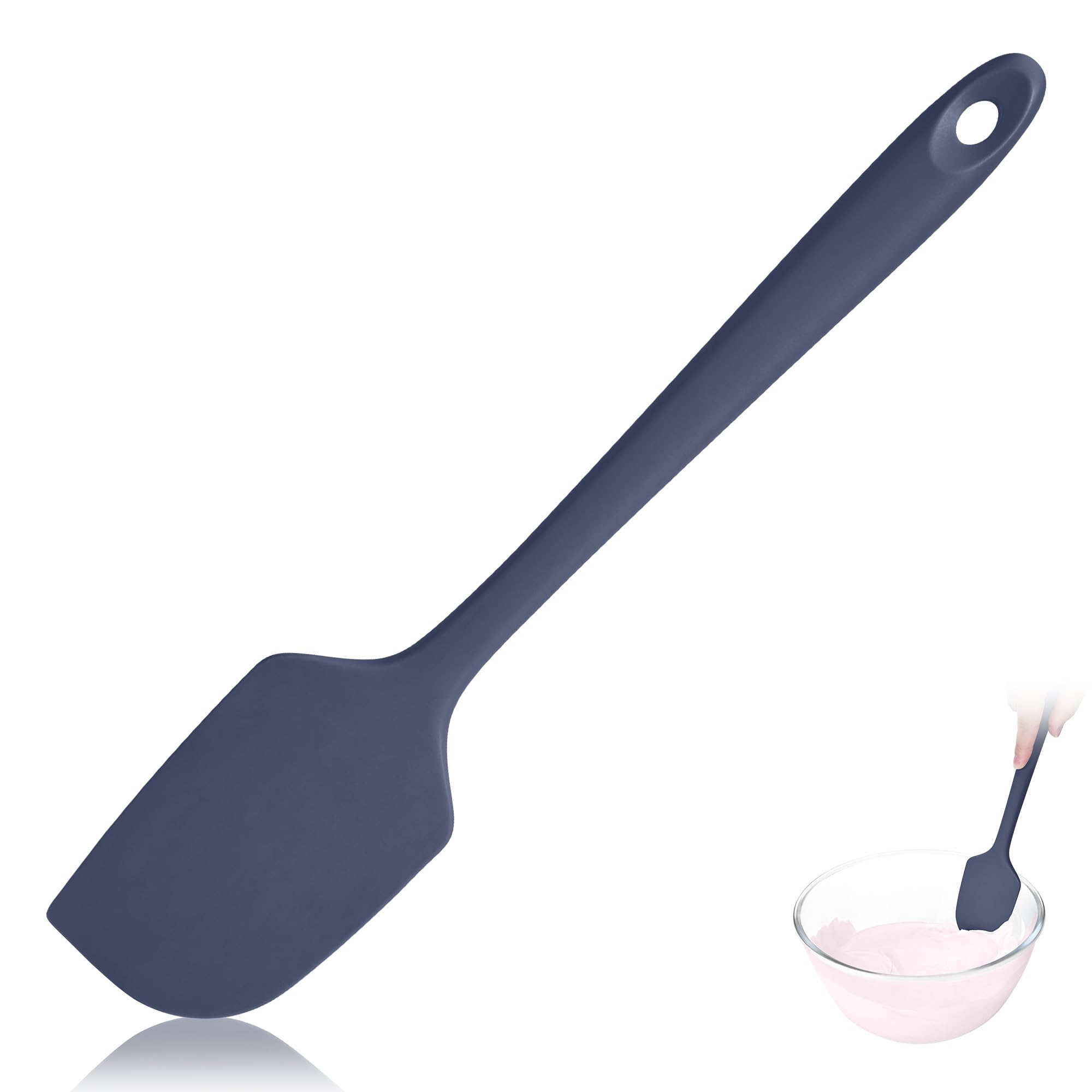 Lilybeam 600ºF Heat Resistant Large Silicone Spatula for Baking, Indigo
