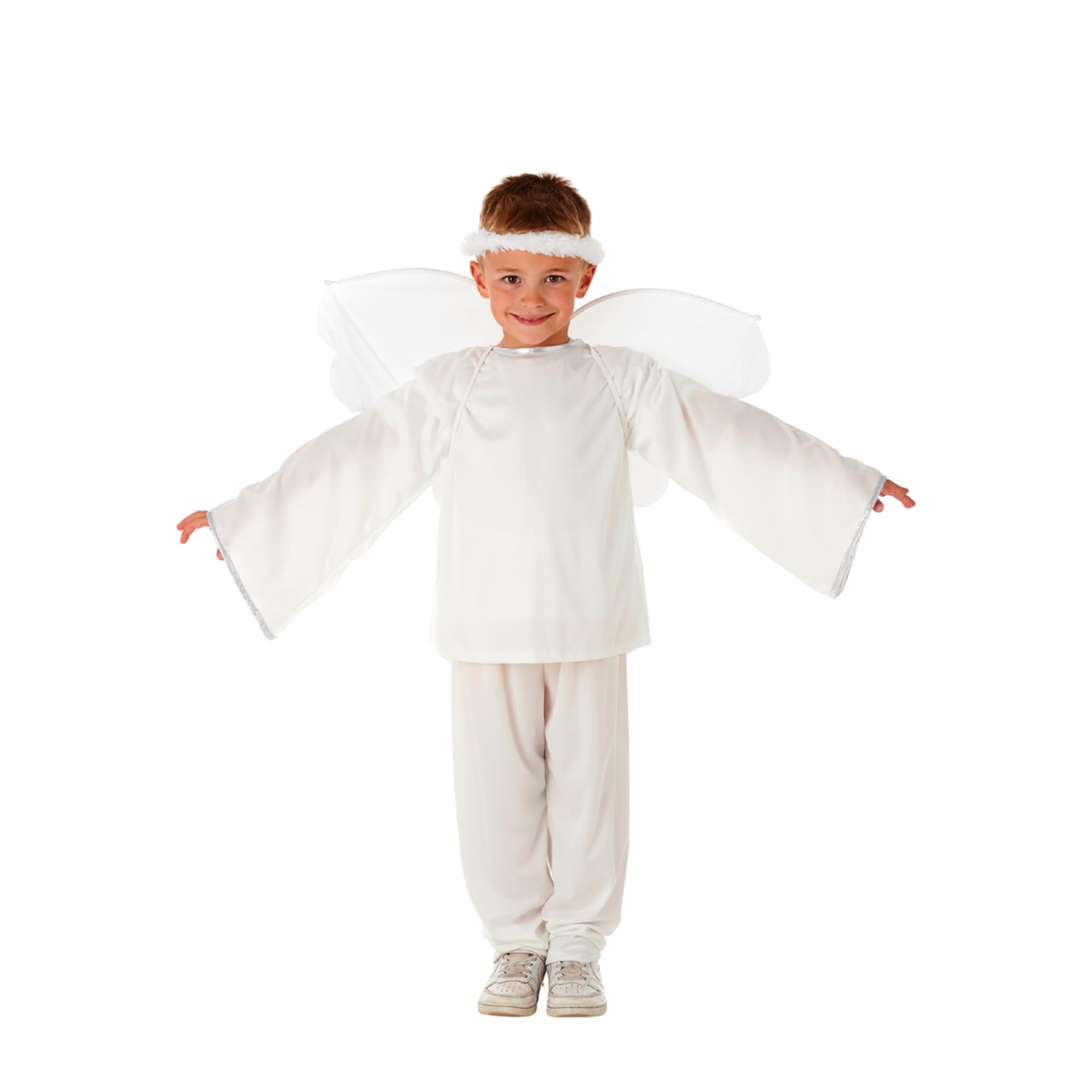 My Illusions Boys Shining Angel Costume Nativity Christmas Fancy Dress Kids Xmas Outfit (XL 11-13 Years)