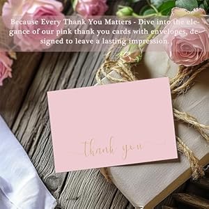 Thank You Cards with Envelopes,20 Pack - 4x6 Inches Thank You Notes,Elegant Dusty Pink Emboss Gold Foil Pressed,Baby Shower Thank You Cards,Wedding,Formal All Occasion Cards Thank You Cards with Envelopes20 Pack 4×6 Inches Thank You NotesElegant Dusty Pink Emboss Gold Foil PressedBaby Shower Thank You CardsWeddingFormal All Occasion Cards