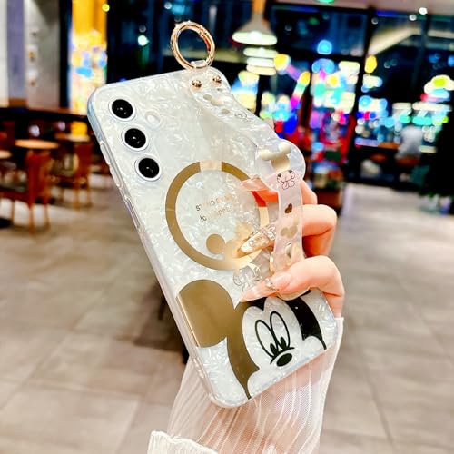 AYABUCO for Samsung Galaxy A16 5G/4G Case,Cute Cartoon Mouse Pattern with Wrist Strap Kickstand, Glitter Bling IMD Design, Soft TPU Shockproof Full-Body Protection, for Girls & Women by AYABUCO - Image 8