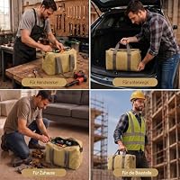 Werkzeugtasche Groß 46cm (18 Zoll) Khaki XXL Weitöffnungstasche – Ansicht 6