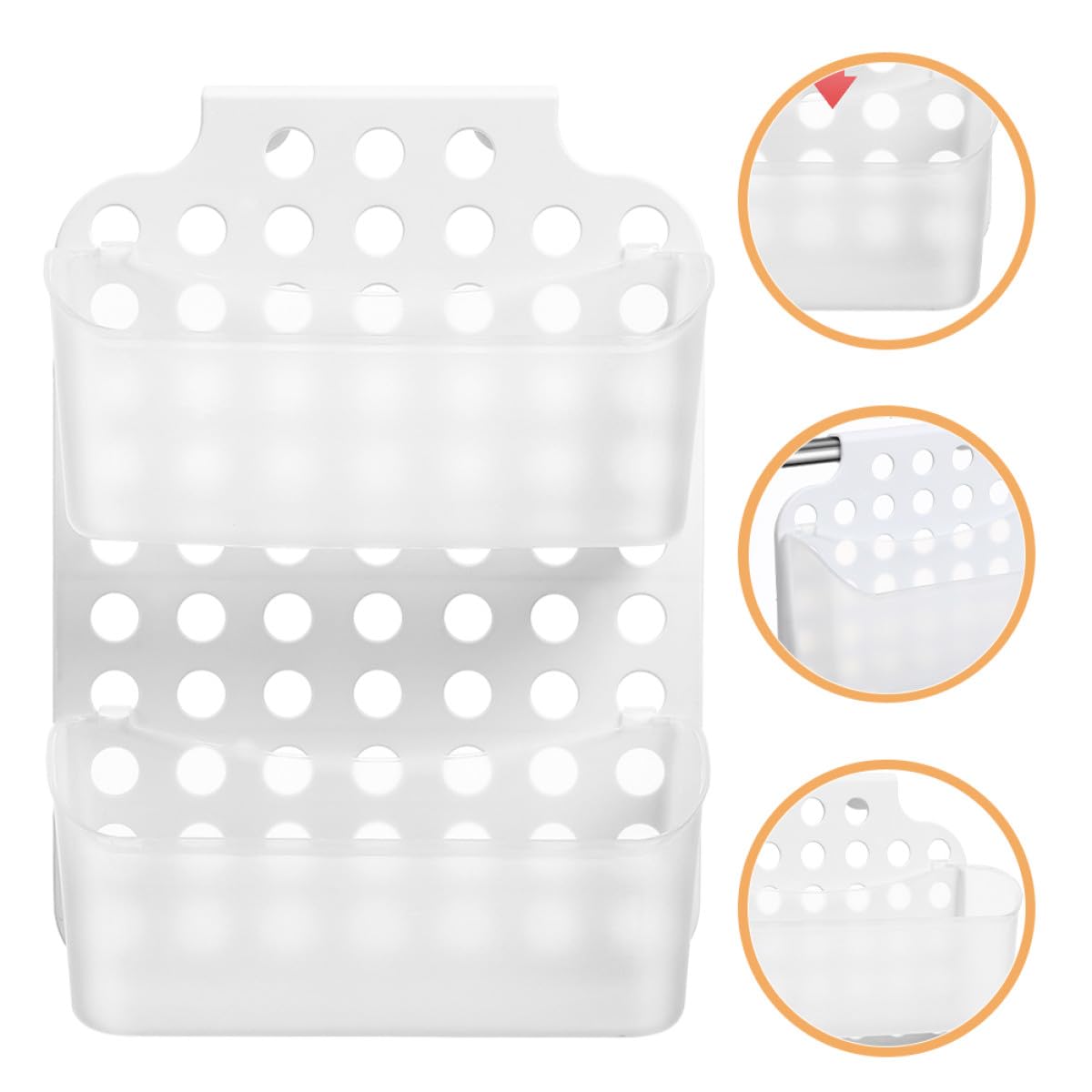 TOYANDONA 2 Stück Duschregal ohne Bohren Doppellagiger Selbstklebender Wand organizer Wasserdichtes Kunststoff Badregal mit Viel Stauraum Einfache Montage Modernes Design für Badezimmer und