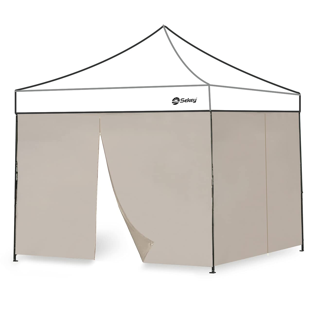 Sekey 2 Pareti Laterali con Finestra & Cerniera per 3x3m Gazebo Pieghevole, Impermeabile