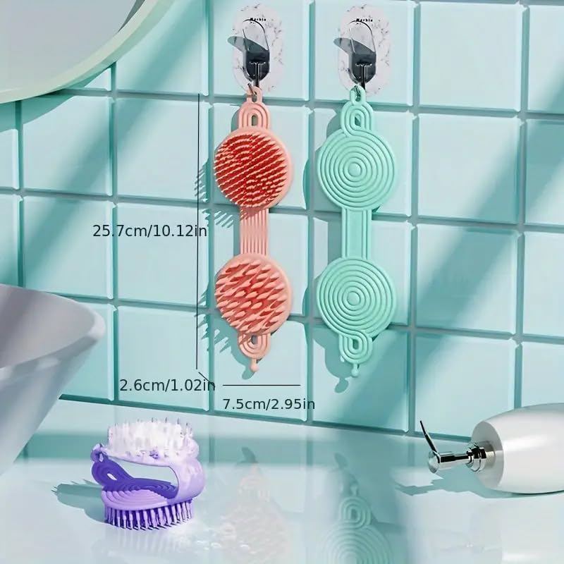 Image of Silicone Body Scrubber & Bath Brush for Deep Cleaning and Exfoliation | Soft Bristles, Non-Slip Grip, Hygienic & Reusable Body Exfoliator for Men & Women (Shampoo brush)